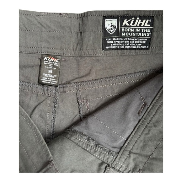 Kuhl Outdoor Men’s Shorts Size 36 Snap Closure Grey - Picture 4 of 10